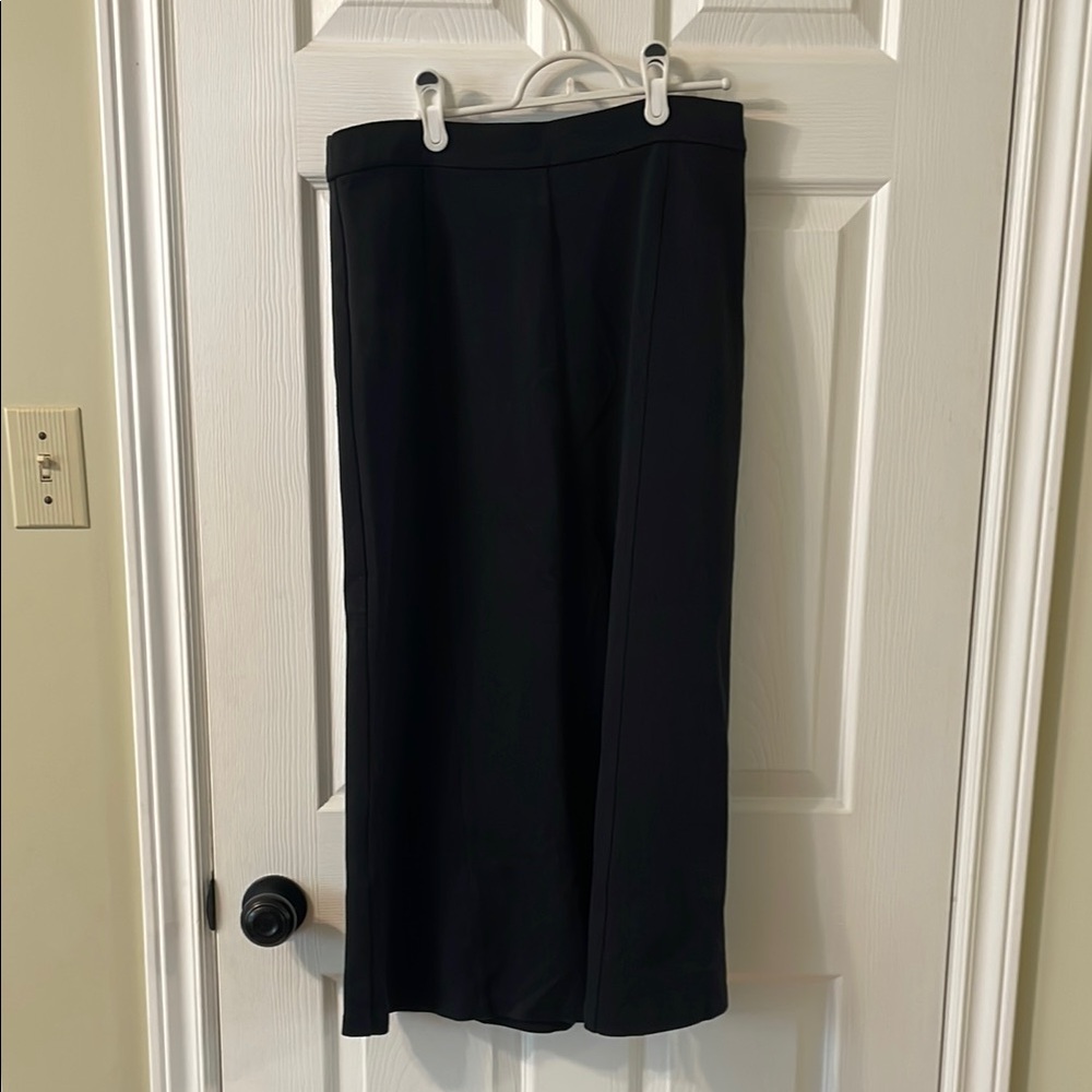 Talbots Classic Black Knit A-line Maxi Skirt
